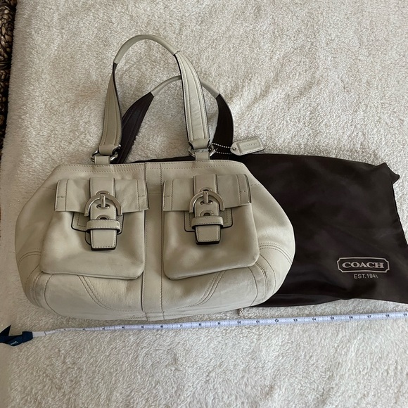Coach cream leather satchel. - Picture 1 of 9